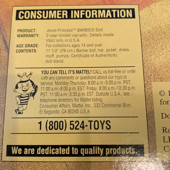 RARE Jewel Princess Barbie new in box, never taken out. Limited Edition - Picture 12 of 13